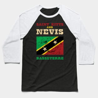 Flag of Saint Kitts and Nevis Baseball T-Shirt